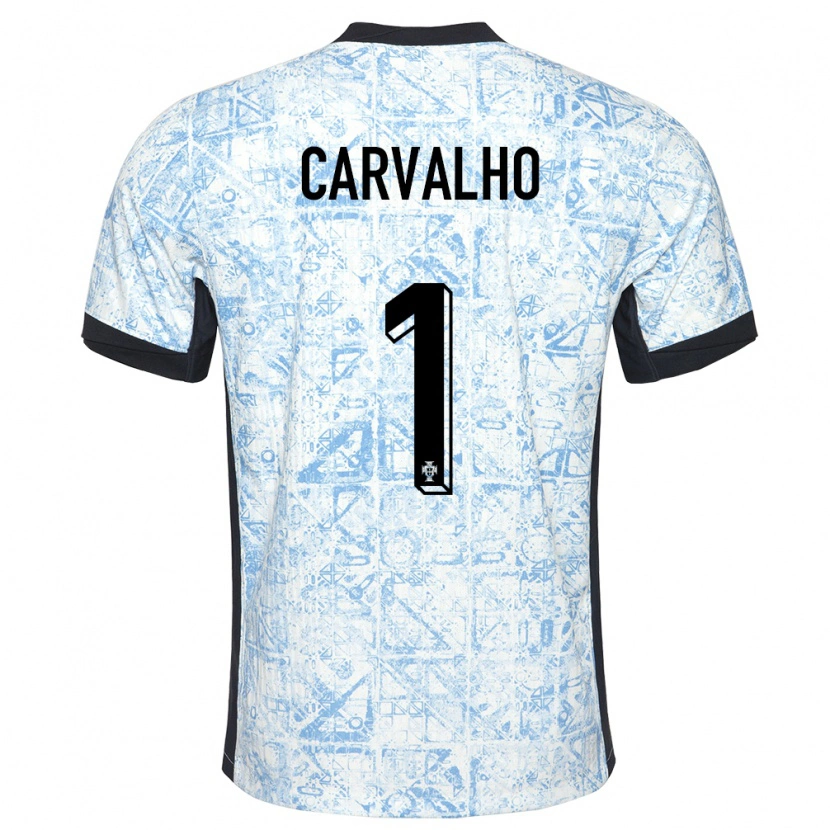 Danxen Pánské Portugalsko João Carvalho #1 Krémově Modrá Daleko Hráčské Dresy 24-26 Dres