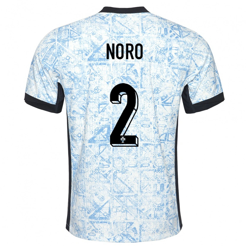 Danxen Pánské Portugalsko Jonatás Noro #2 Krémově Modrá Daleko Hráčské Dresy 24-26 Dres
