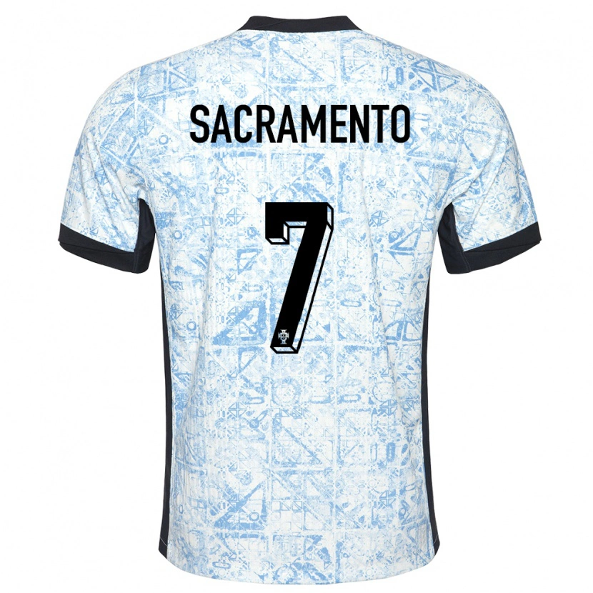 Danxen Pánské Portugalsko Medgilson Sacramento #7 Krémově Modrá Daleko Hráčské Dresy 24-26 Dres
