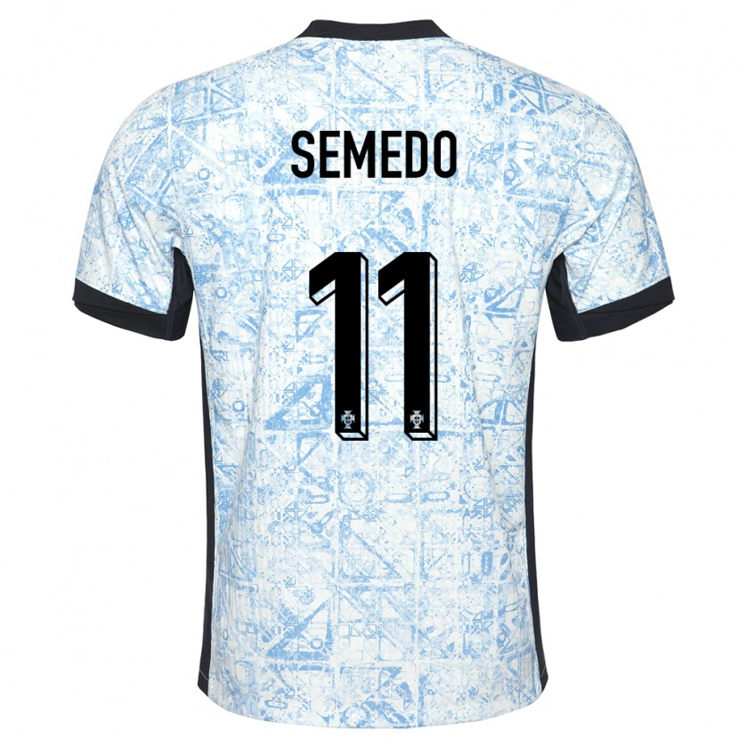 Danxen Pánské Portugalsko Vivaldo Semedo #11 Krémově Modrá Daleko Hráčské Dresy 24-26 Dres