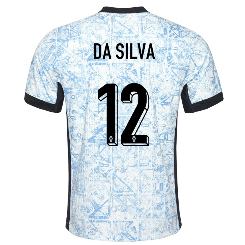 Danxen Pánské Portugalsko Rodrigo Da Silva #12 Krémově Modrá Daleko Hráčské Dresy 24-26 Dres