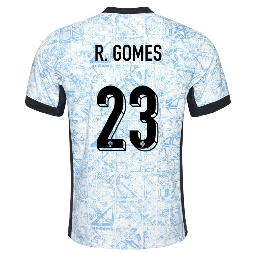 Danxen Pánské Portugalsko Rodrigo Gomes #23 Krémově Modrá Daleko Hráčské Dresy 24-26 Dres