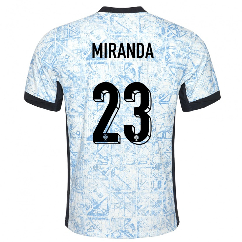 Danxen Pánské Portugalsko João Miranda #23 Krémově Modrá Daleko Hráčské Dresy 24-26 Dres