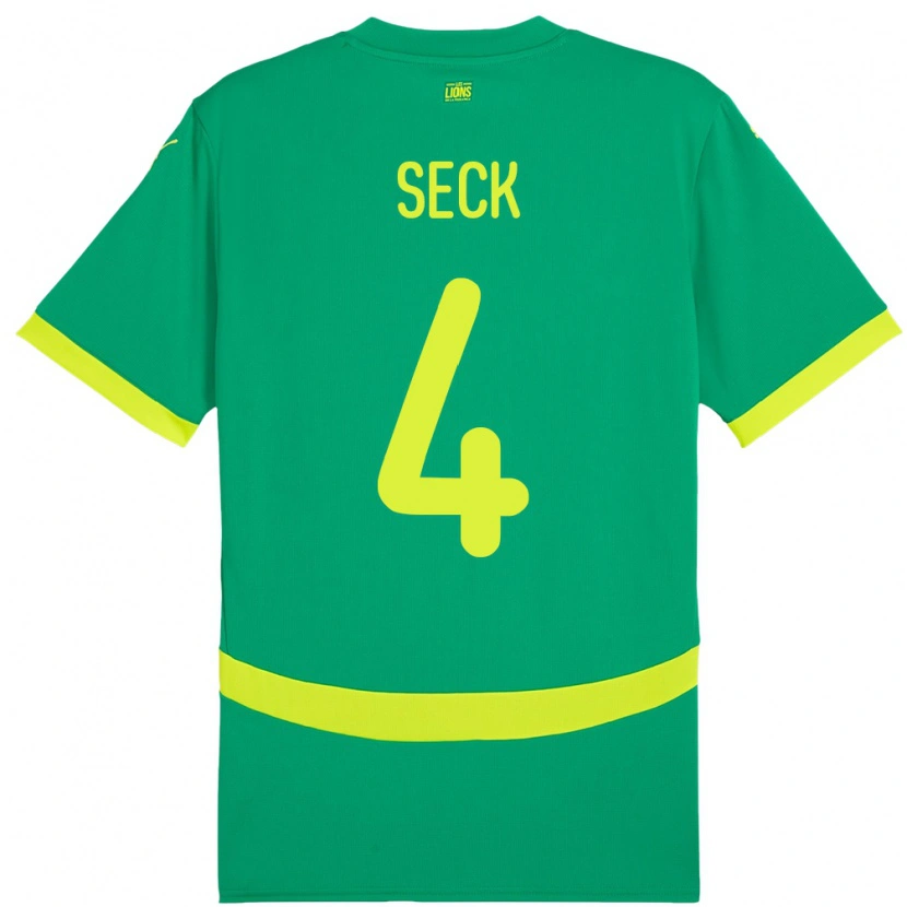 Danxen Pánské Senegal Abdoulaye Seck #4 Zelený Daleko Hráčské Dresy 24-26 Dres