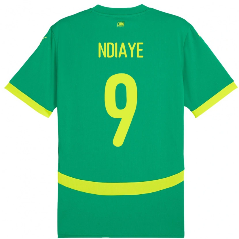 Danxen Pánské Senegal Cherif Ndiaye #9 Zelený Daleko Hráčské Dresy 24-26 Dres