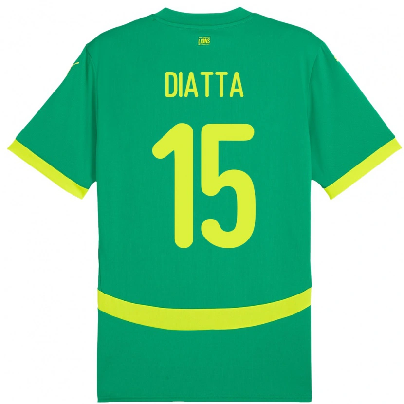 Danxen Pánské Senegal Krépin Diatta #15 Zelený Daleko Hráčské Dresy 24-26 Dres
