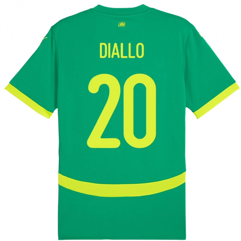 Danxen Pánské Senegal Habib Diallo #20 Zelený Daleko Hráčské Dresy 24-26 Dres