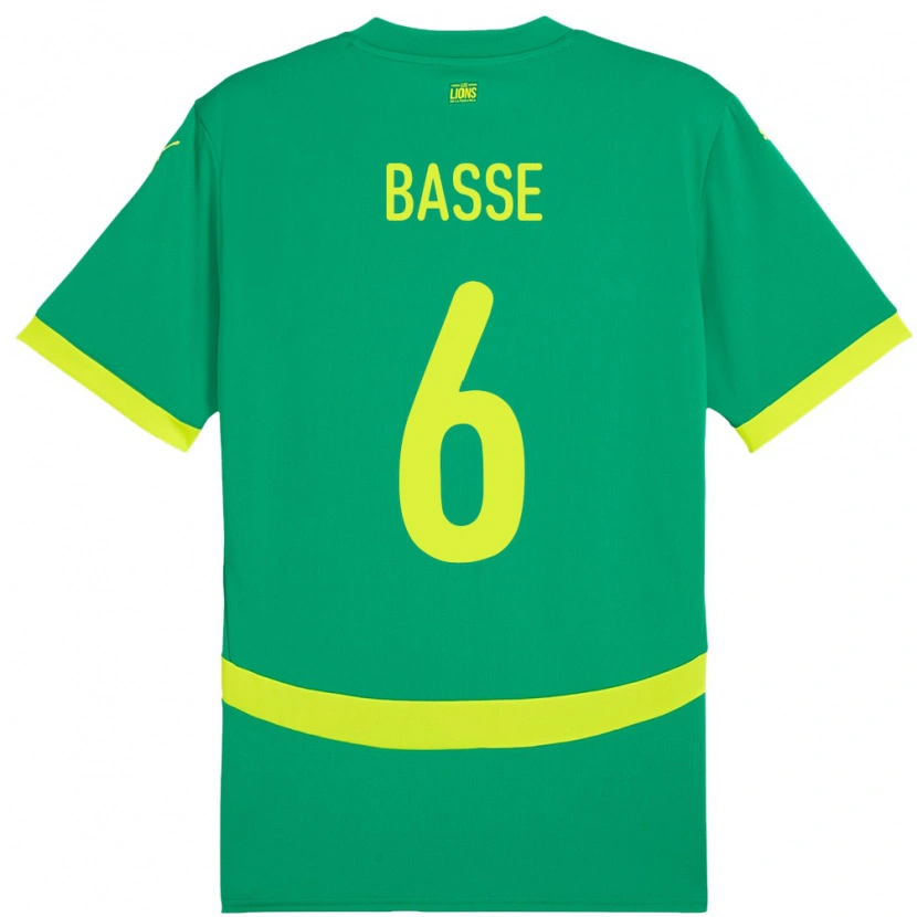 Danxen Pánské Senegal Souleymane Basse #6 Zelený Daleko Hráčské Dresy 24-26 Dres