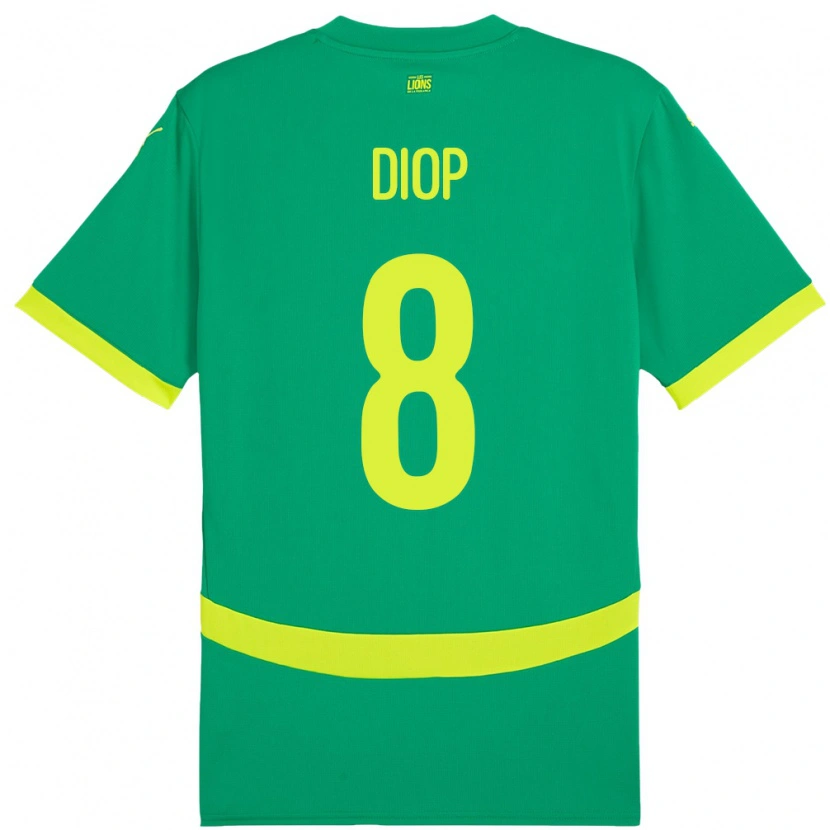 Danxen Pánské Senegal Amidou Diop #8 Zelený Daleko Hráčské Dresy 24-26 Dres