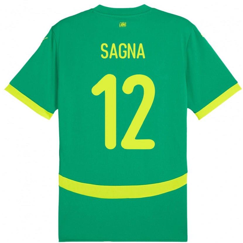 Danxen Pánské Senegal Safietou Sagna #12 Zelený Daleko Hráčské Dresy 24-26 Dres