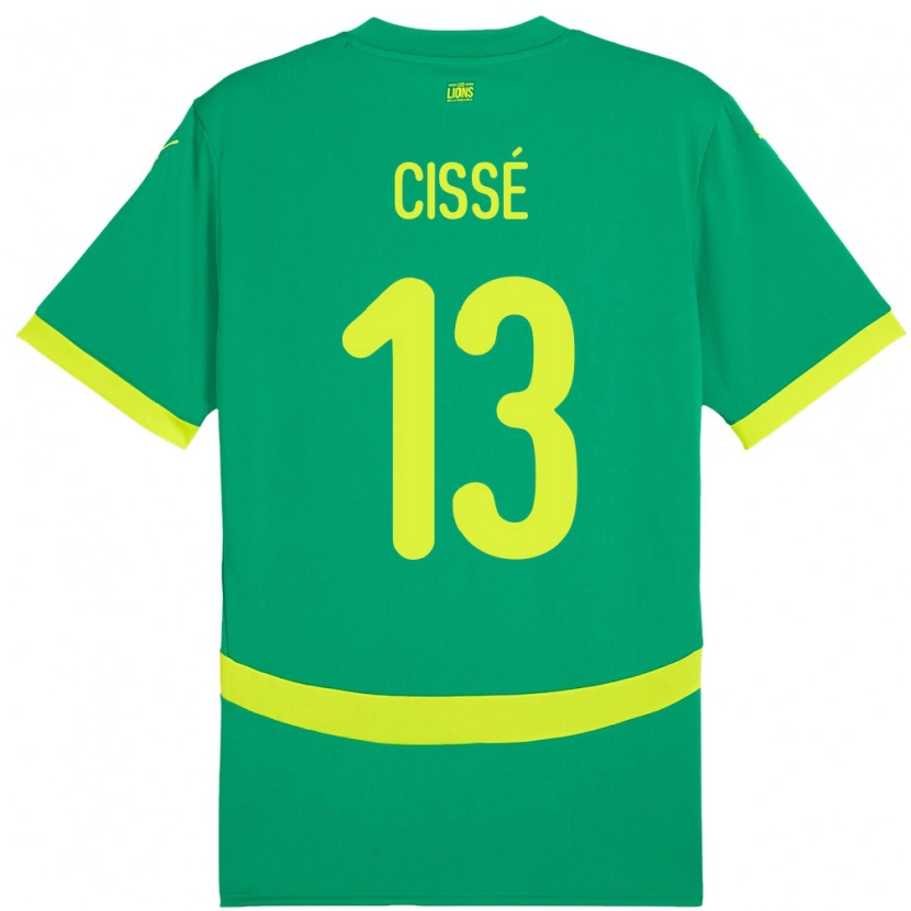 Danxen Pánské Senegal Souleymane Cisse #13 Zelený Daleko Hráčské Dresy 24-26 Dres