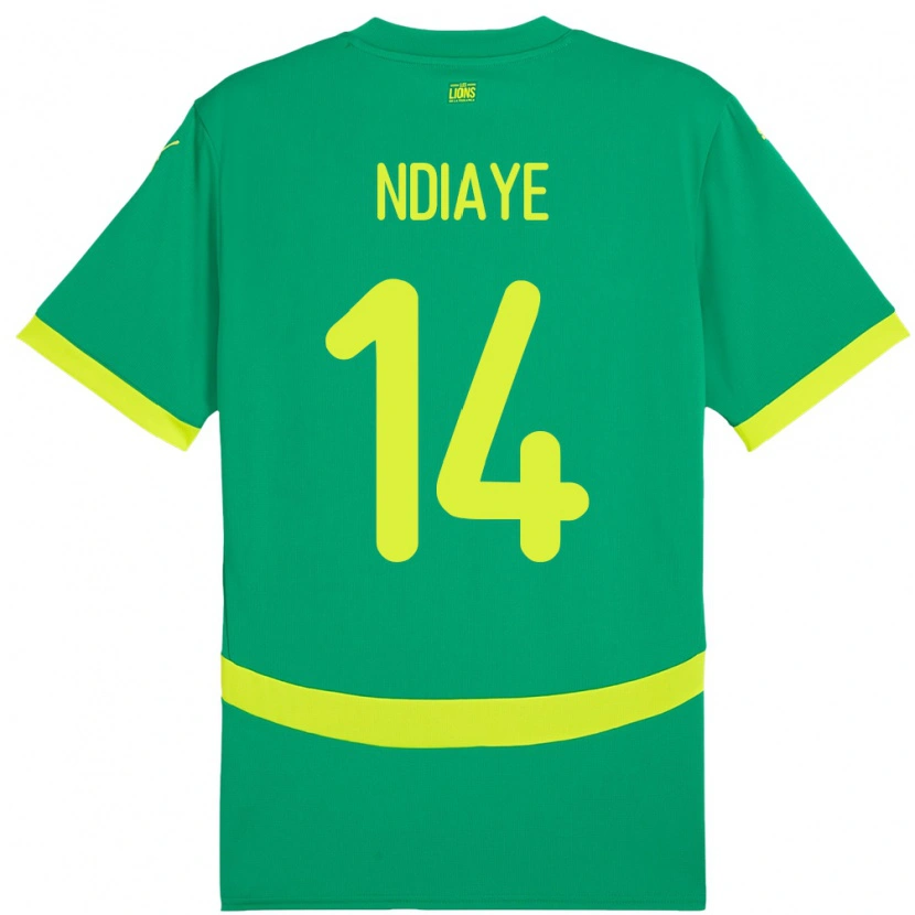 Danxen Pánské Senegal Salimata Ndiaye #14 Zelený Daleko Hráčské Dresy 24-26 Dres
