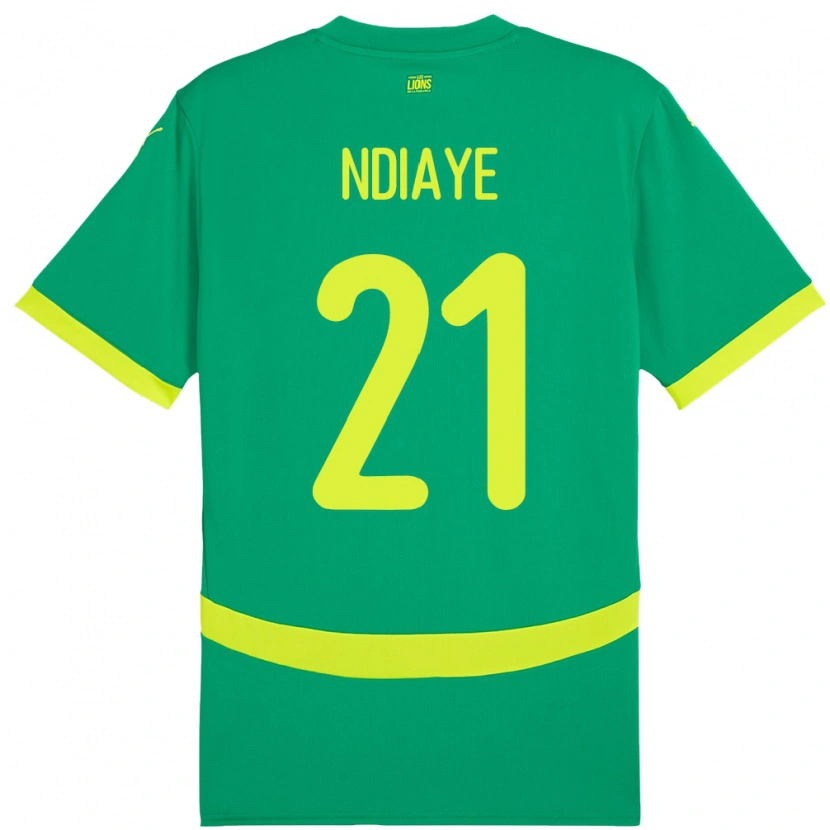 Danxen Pánské Senegal Iliman Ndiaye #21 Zelený Daleko Hráčské Dresy 24-26 Dres