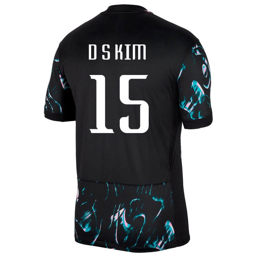 Danxen Pánské Jižní Korea Kim Dong Seop #15 Černý Daleko Hráčské Dresy 24-26 Dres
