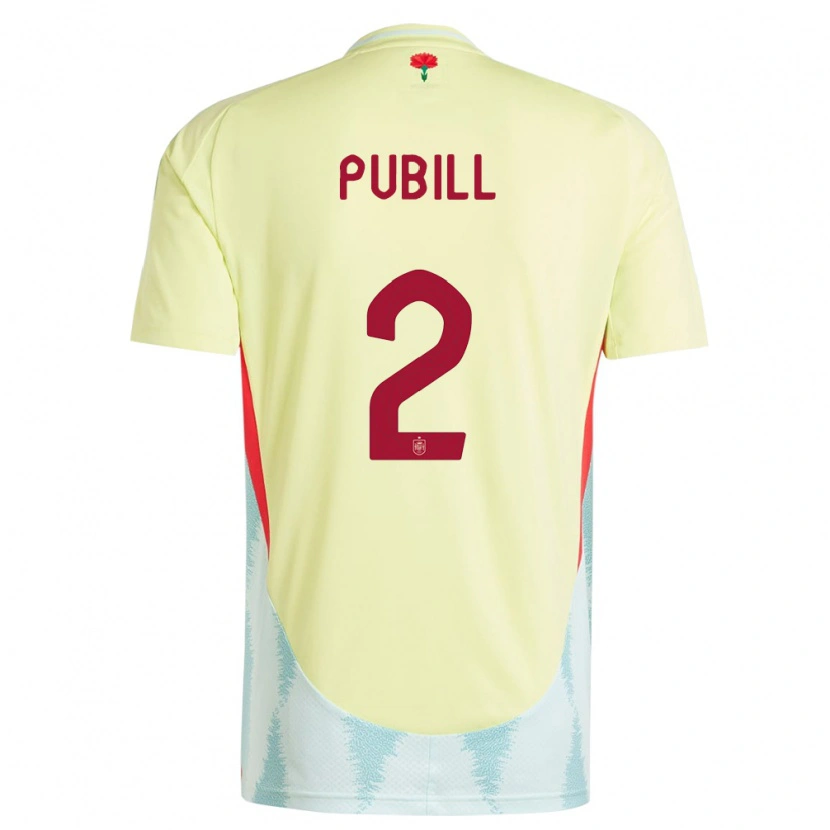 Danxen Pánské Španělsko Marc Pubill #2 Žlutá Daleko Hráčské Dresy 24-26 Dres