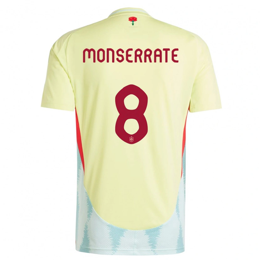 Danxen Pánské Španělsko Jano Monserrate #8 Žlutá Daleko Hráčské Dresy 24-26 Dres