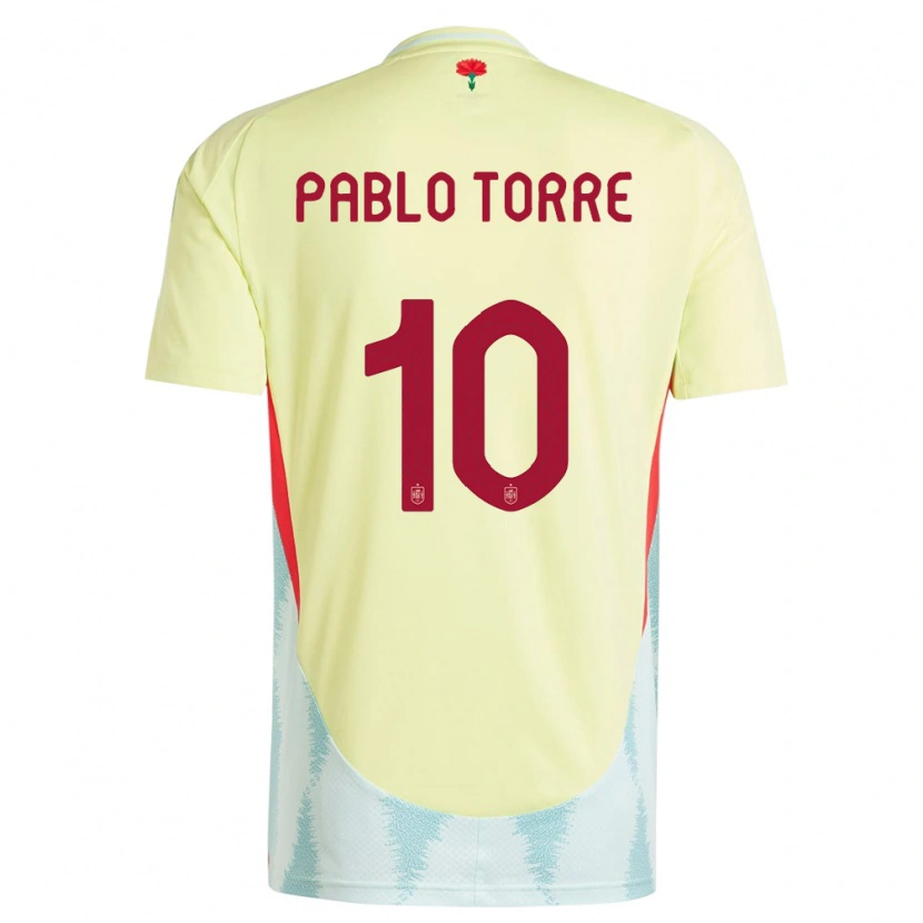 Danxen Pánské Španělsko Pablo Torre #10 Žlutá Daleko Hráčské Dresy 24-26 Dres
