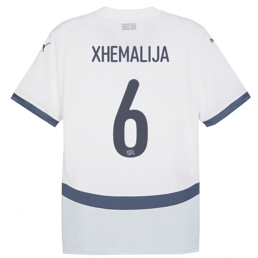 Danxen Pánské Švýcarsko Demir Xhemalija #6 Bílý Daleko Hráčské Dresy 24-26 Dres