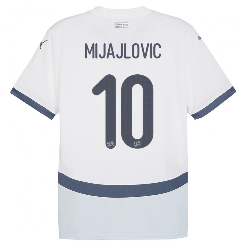 Danxen Pánské Švýcarsko Mladen Mijajlovic #10 Bílý Daleko Hráčské Dresy 24-26 Dres