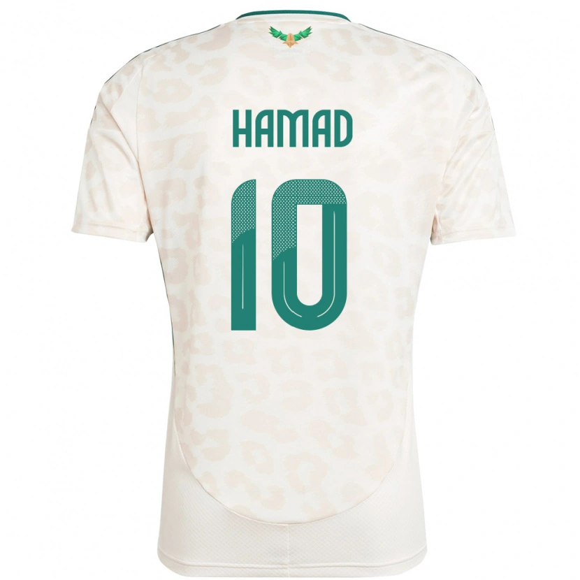 Danxen Pánské Saúdská Arábie Sarah Hamad #10 Bílý Daleko Hráčské Dresy 24-26 Dres