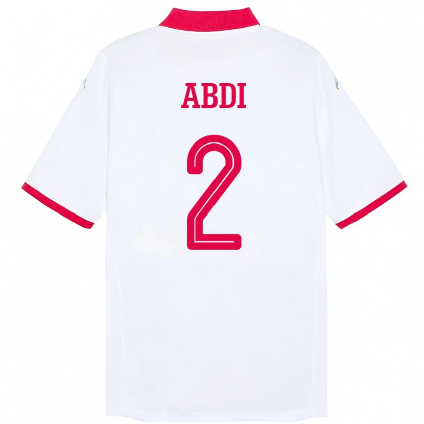 Danxen Pánské Tunisko Ali Abdi #2 Bílý Daleko Hráčské Dresy 24-26 Dres
