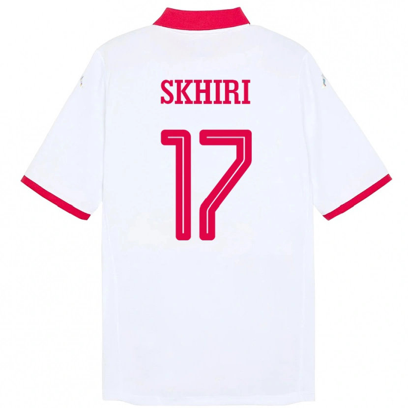 Danxen Pánské Tunisko Ellyes Skhiri #17 Bílý Daleko Hráčské Dresy 24-26 Dres