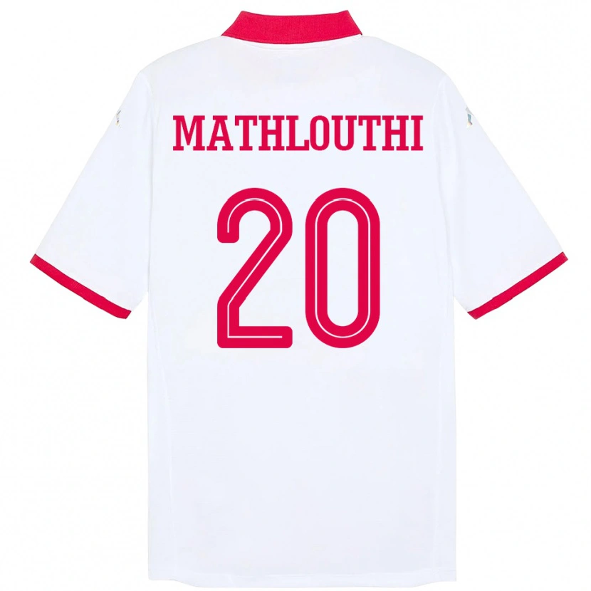 Danxen Pánské Tunisko Hamza Mathlouthi #20 Bílý Daleko Hráčské Dresy 24-26 Dres
