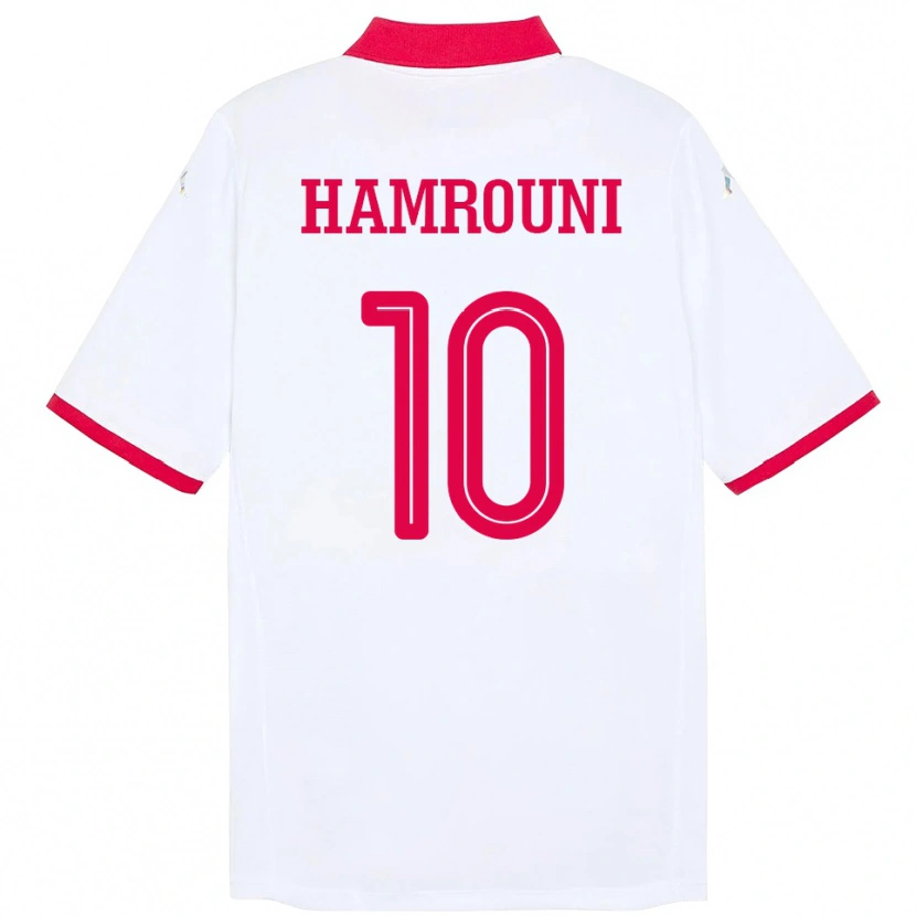 Danxen Pánské Tunisko Rayen Hamrouni #10 Bílý Daleko Hráčské Dresy 24-26 Dres