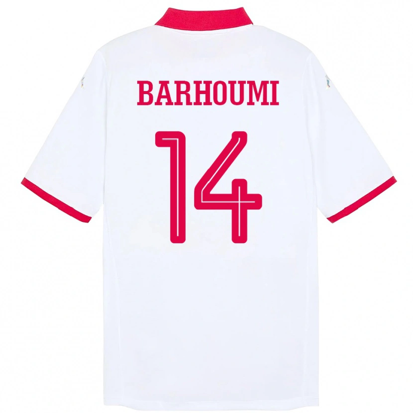 Danxen Pánské Tunisko Salah Barhoumi #14 Bílý Daleko Hráčské Dresy 24-26 Dres