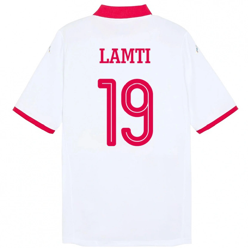 Danxen Pánské Tunisko Chirine Lamti #19 Bílý Daleko Hráčské Dresy 24-26 Dres