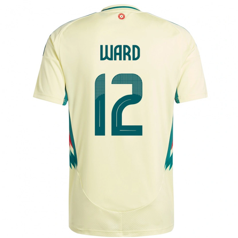 Danxen Pánské Wales Danny Ward #12 Béžově Žlutá Daleko Hráčské Dresy 24-26 Dres