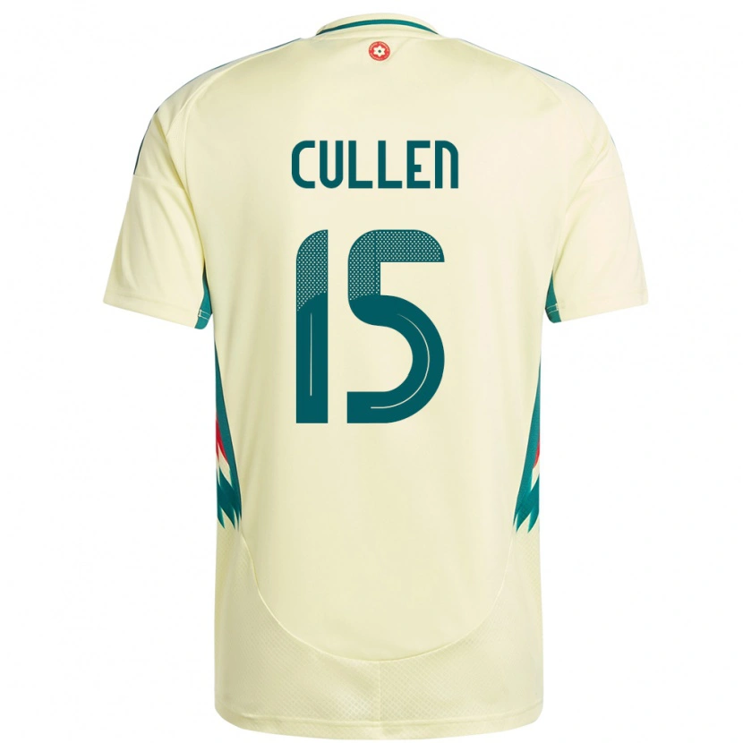 Danxen Pánské Wales Liam Cullen #15 Béžově Žlutá Daleko Hráčské Dresy 24-26 Dres