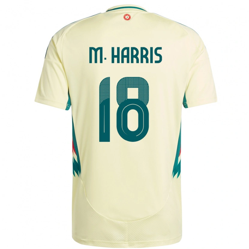 Danxen Pánské Wales Mark Harris #18 Béžově Žlutá Daleko Hráčské Dresy 24-26 Dres