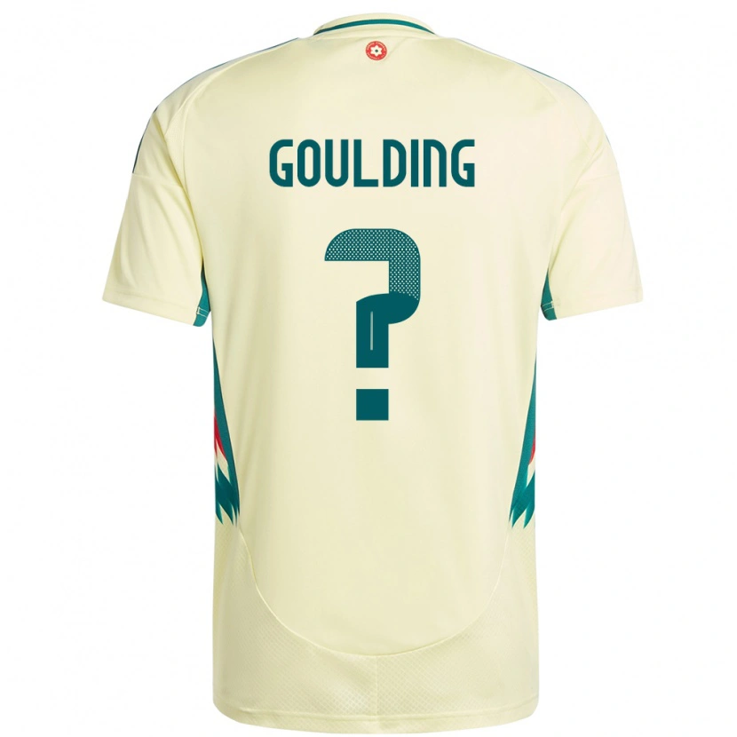 Danxen Pánské Wales Dan Goulding #0 Béžově Žlutá Daleko Hráčské Dresy 24-26 Dres