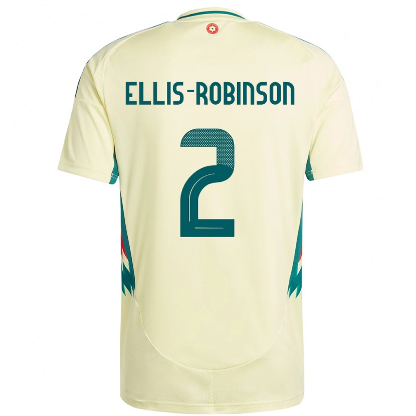 Danxen Pánské Wales Eddie Ellis-Robinson #2 Béžově Žlutá Daleko Hráčské Dresy 24-26 Dres