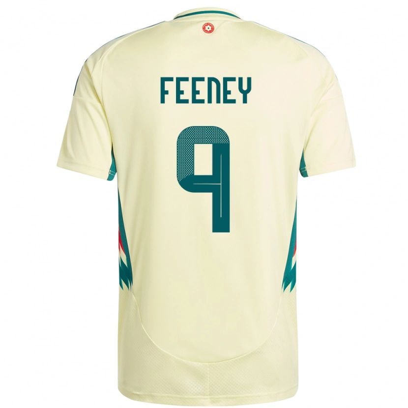 Danxen Pánské Wales George Feeney #9 Béžově Žlutá Daleko Hráčské Dresy 24-26 Dres