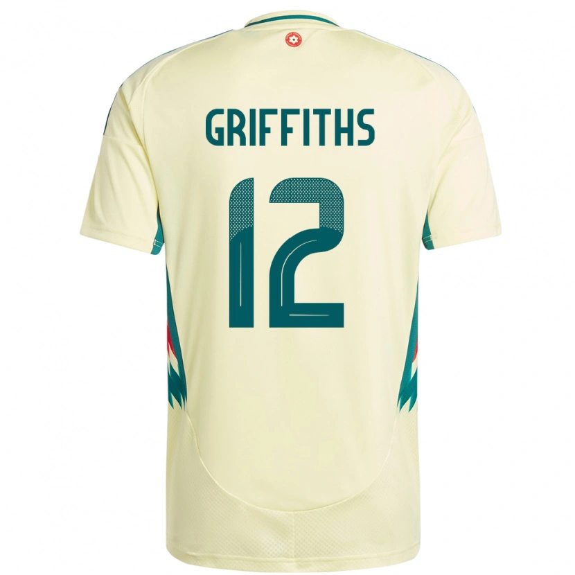 Danxen Pánské Wales Ewan Griffiths #12 Béžově Žlutá Daleko Hráčské Dresy 24-26 Dres