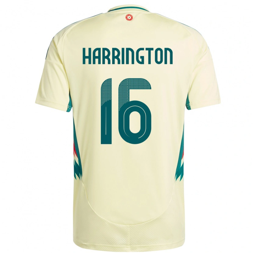 Danxen Pánské Wales Ryan Harrington #16 Béžově Žlutá Daleko Hráčské Dresy 24-26 Dres