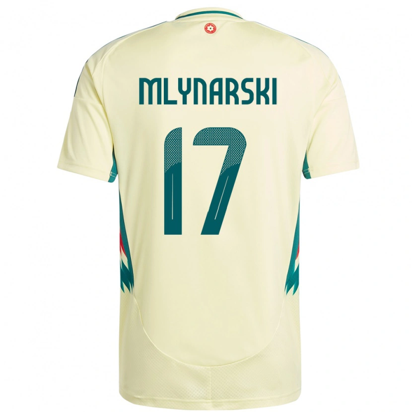 Danxen Pánské Wales Patrick Mlynarski #17 Béžově Žlutá Daleko Hráčské Dresy 24-26 Dres