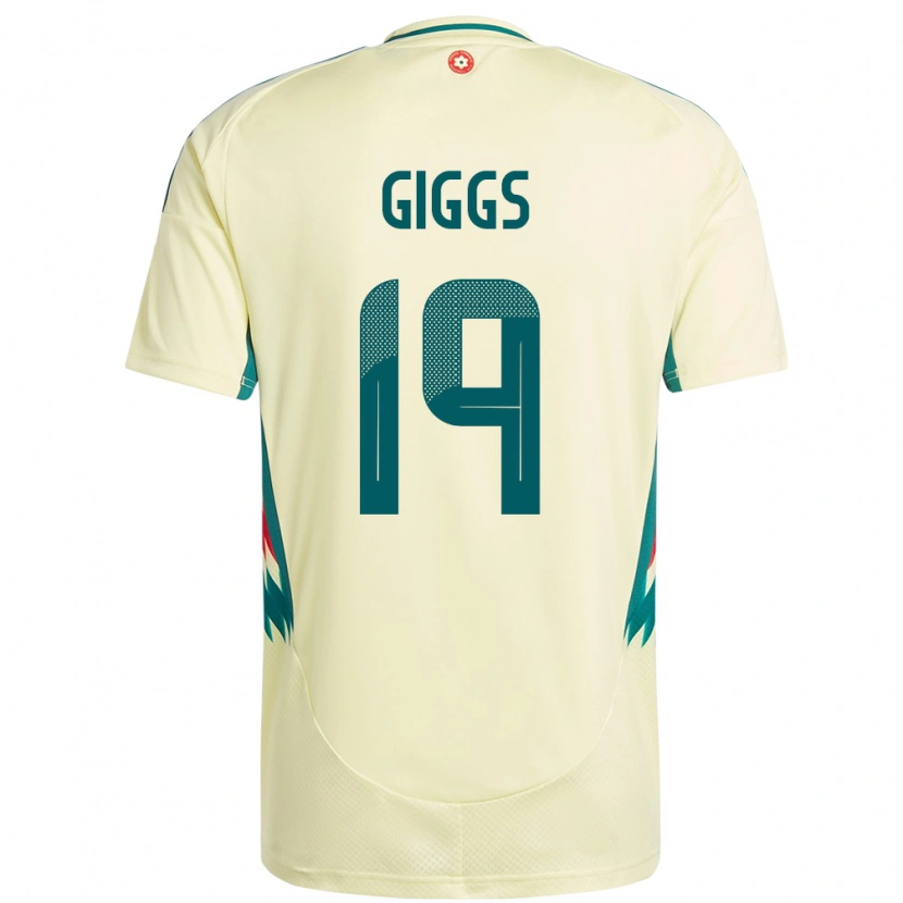 Danxen Pánské Wales Zach Giggs #19 Béžově Žlutá Daleko Hráčské Dresy 24-26 Dres