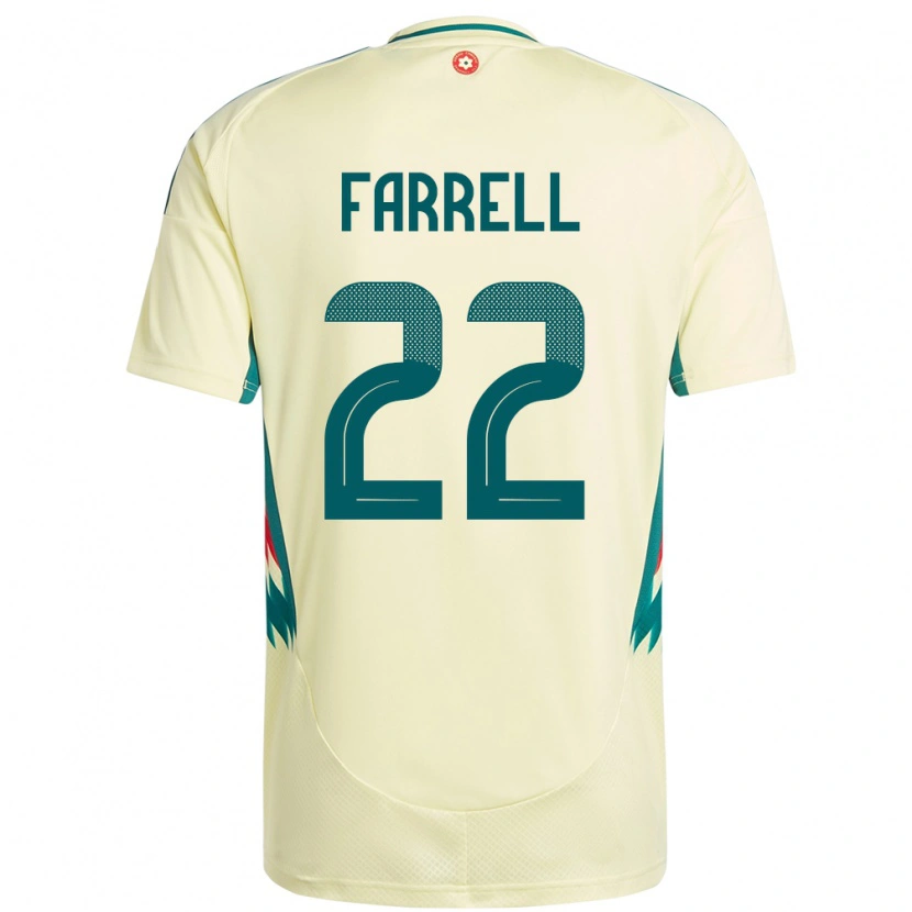 Danxen Pánské Wales Joshua Farrell #22 Béžově Žlutá Daleko Hráčské Dresy 24-26 Dres