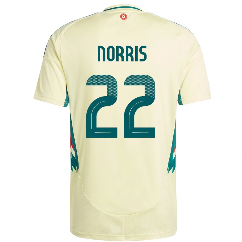 Danxen Pánské Wales Jacob Norris #22 Béžově Žlutá Daleko Hráčské Dresy 24-26 Dres