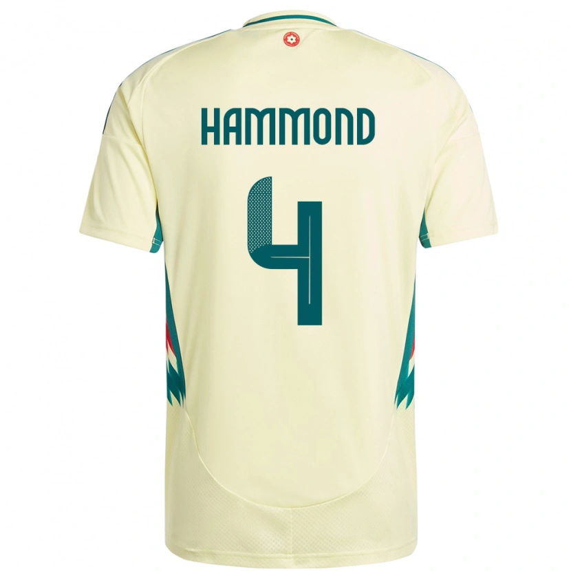 Danxen Pánské Wales Ben Hammond #4 Béžově Žlutá Daleko Hráčské Dresy 24-26 Dres