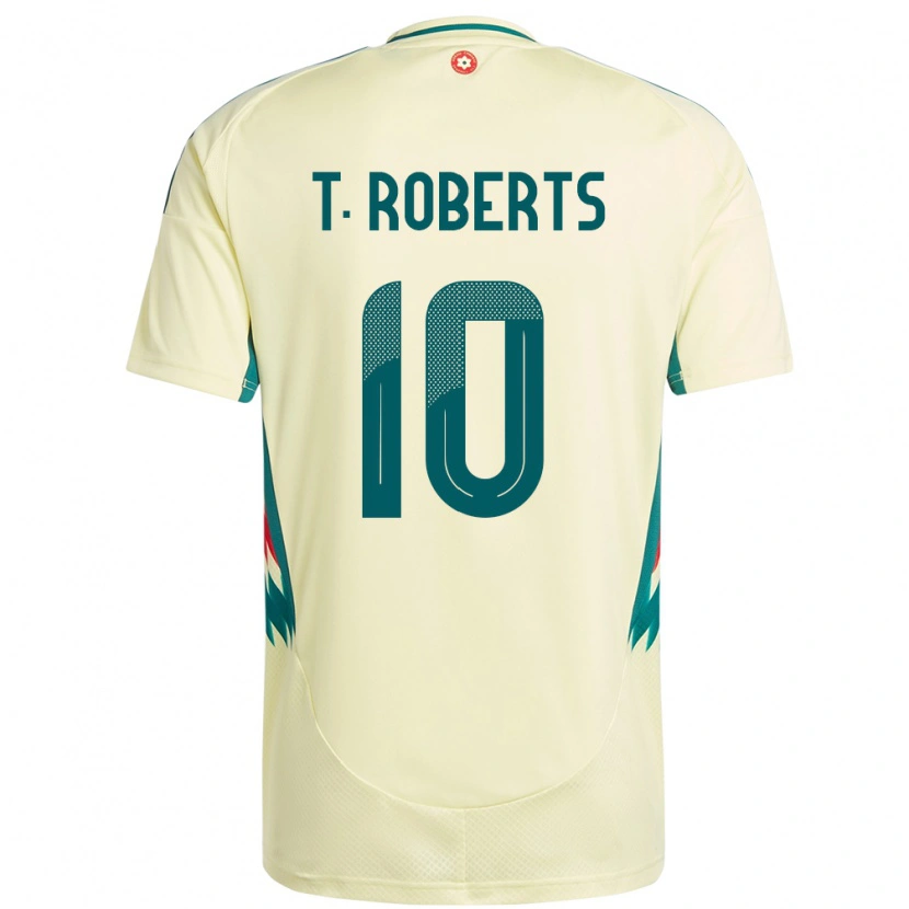 Danxen Pánské Wales Tyler Roberts #10 Béžově Žlutá Daleko Hráčské Dresy 24-26 Dres