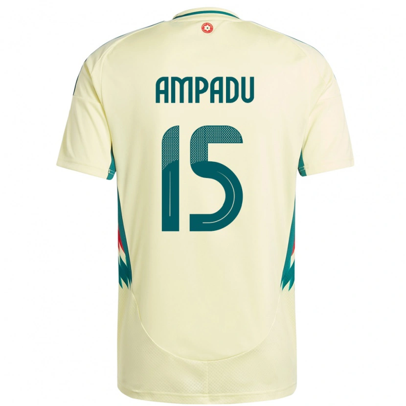 Danxen Pánské Wales Ethan Ampadu #15 Béžově Žlutá Daleko Hráčské Dresy 24-26 Dres