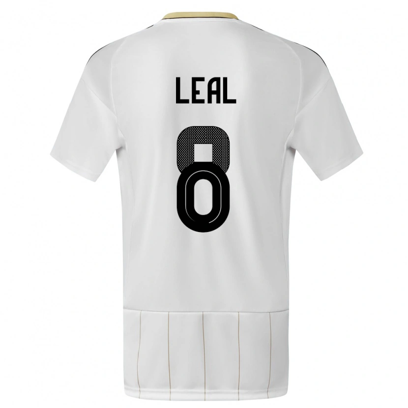 Danxen Pánské Kostarika Randall Leal #8 Bílý Daleko Hráčské Dresy 24-26 Dres