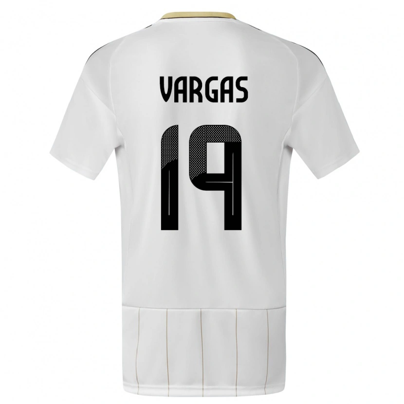 Danxen Pánské Kostarika Kenneth Vargas #19 Bílý Daleko Hráčské Dresy 24-26 Dres