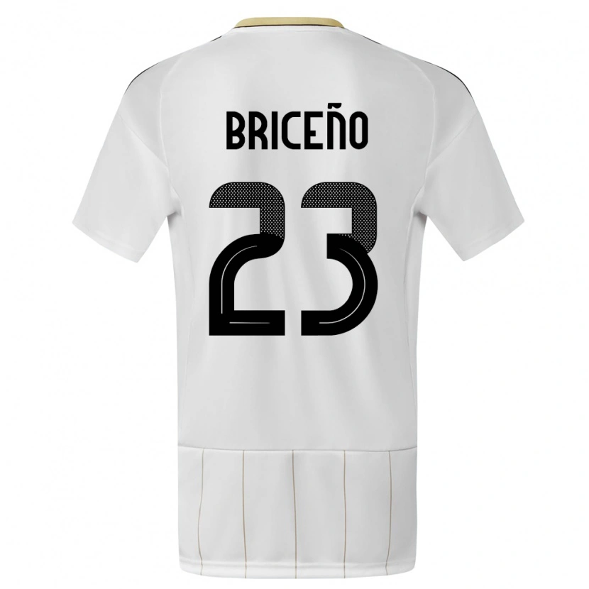 Danxen Pánské Kostarika Kevin Briceño #23 Bílý Daleko Hráčské Dresy 24-26 Dres