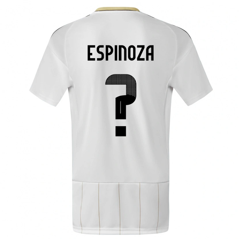 Danxen Pánské Kostarika Adrián Espinoza #0 Bílý Daleko Hráčské Dresy 24-26 Dres