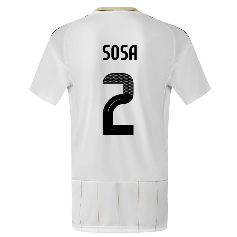 Danxen Pánské Kostarika Yerlan Sosa #2 Bílý Daleko Hráčské Dresy 24-26 Dres